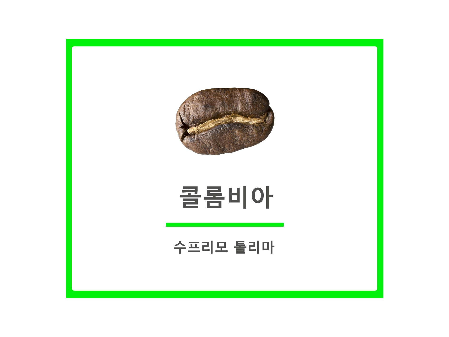 콜롬비아 수프리모 톨리마 Colombia Supremo TOLIMA  FNC SC 17/18 1KG 일키로(500gx2) [원두커피] [당일 로스팅 무료배송]... 