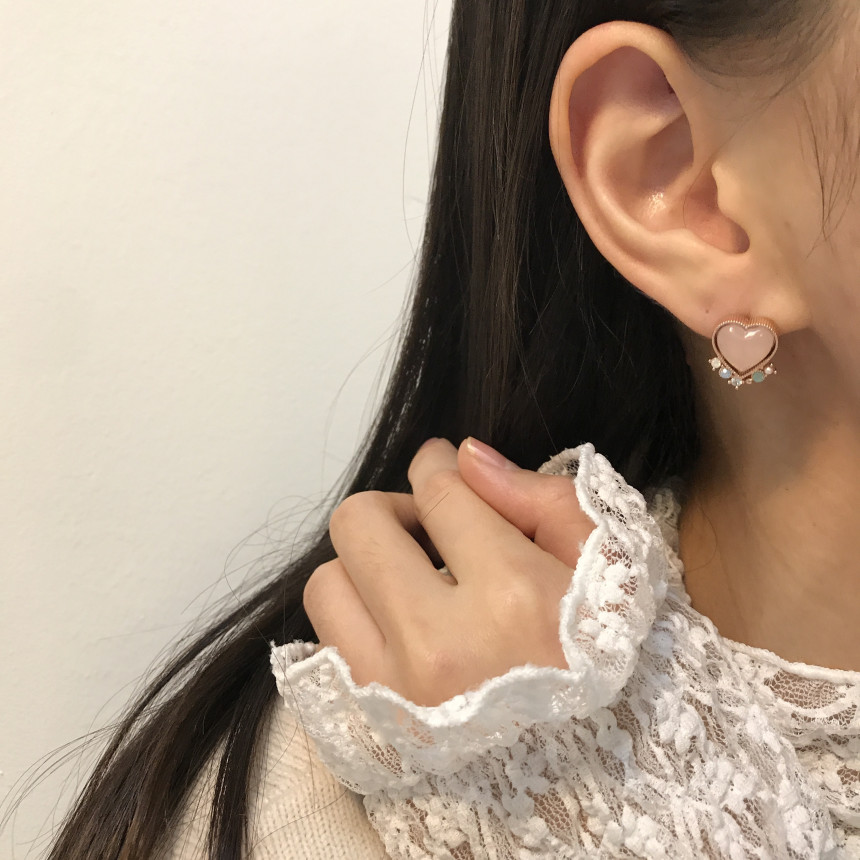 <b><p>Silver fing Moth-Daught Lo heart jewelry</p></b><b><p>ウンチム 螺鈿 澄ん ハート 宝石 アンティーク ドロップ イヤリング 個人 コレクション</p></b><br /><br /><p align='center'>