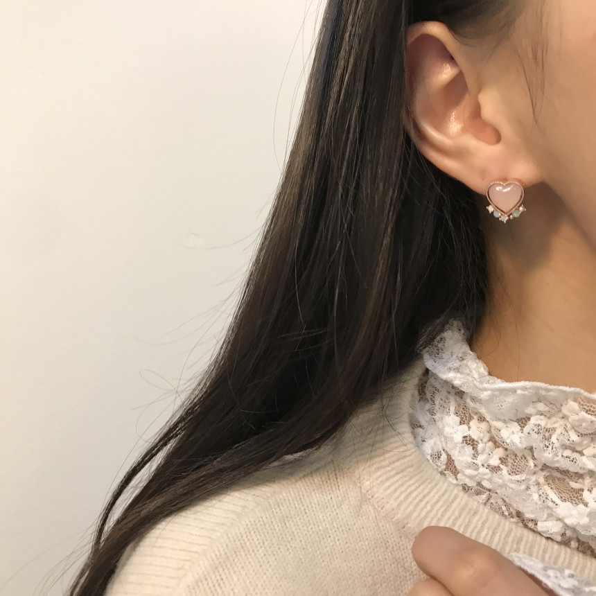 <b><p>Silver fing Moth-Daught Lo heart jewelry</p></b><b><p>ウンチム 螺鈿 澄ん ハート 宝石 アンティーク ドロップ イヤリング 個人 コレクション</p></b><br /><br /><p align='center'>