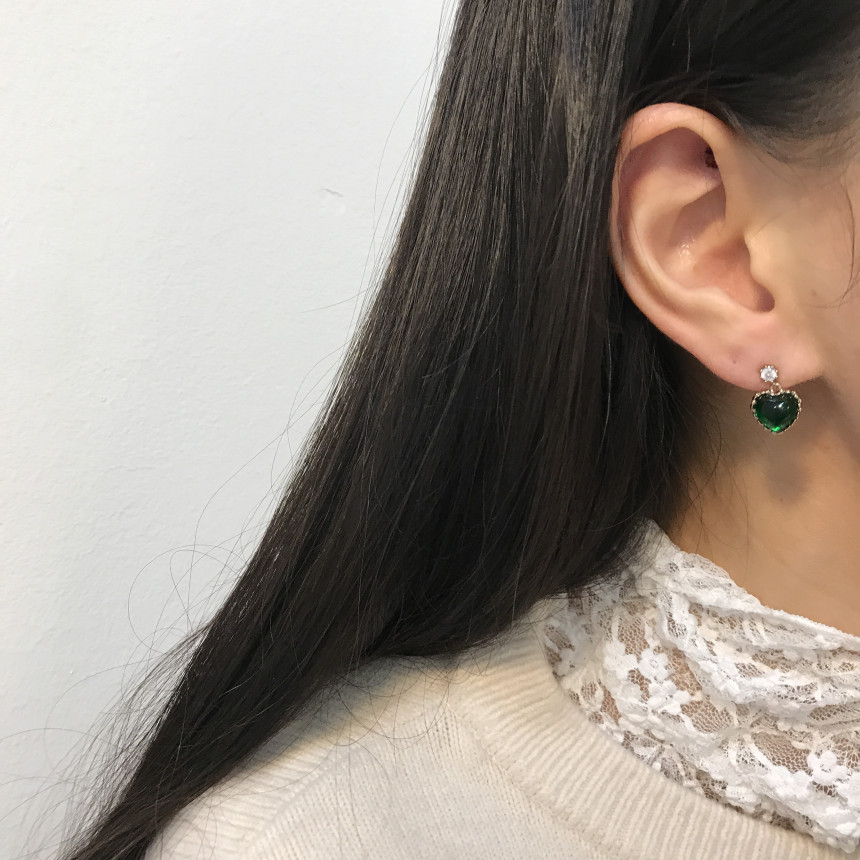 <b><p>Silver fing Moth-Daught Lo heart jewelry</p></b><b><p>ウンチム 螺鈿 澄ん ハート 宝石 アンティーク ドロップ イヤリング 個人 コレクション</p></b><br /><br /><p align='center'>