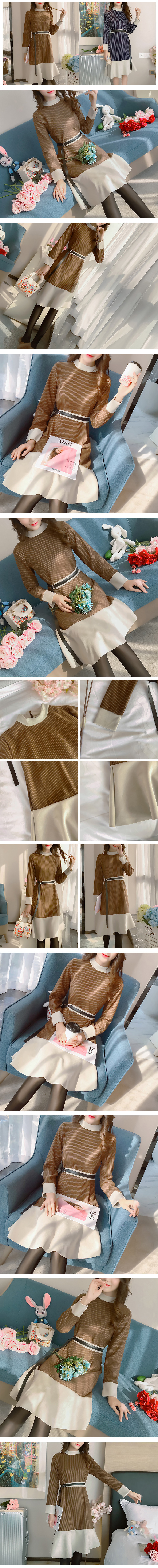 Striped Mermaid Dress One-day special style Well-d