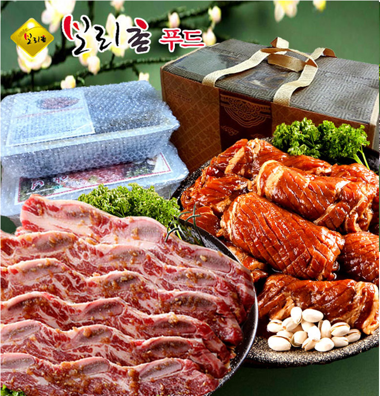 구이용 모듬 선물 세트 명절 LA소갈비 돼지갈비 추석 설 설날 어버이날 : 보리촌푸드