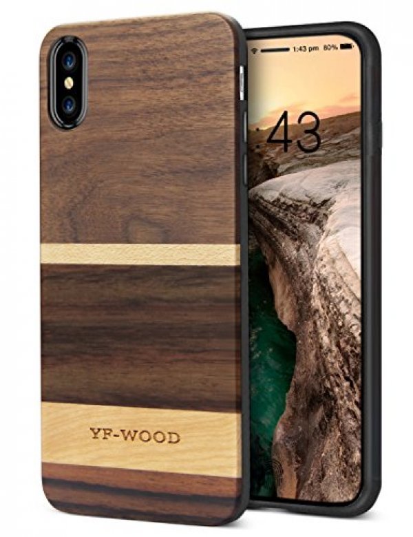iPhone X Case for Men,Genuine Wood Grain Cover for Men/Women Unique Cool Wooden Stripe Slim Bumper : ESNOITE - 네이버쇼핑