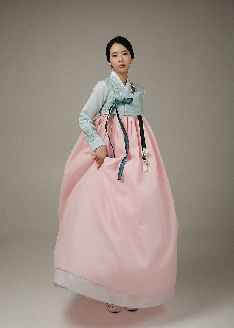 [한복대여 은가비한복]민트하트 하객한복 혼주 결혼식 화사한 신부 : 은가비한복