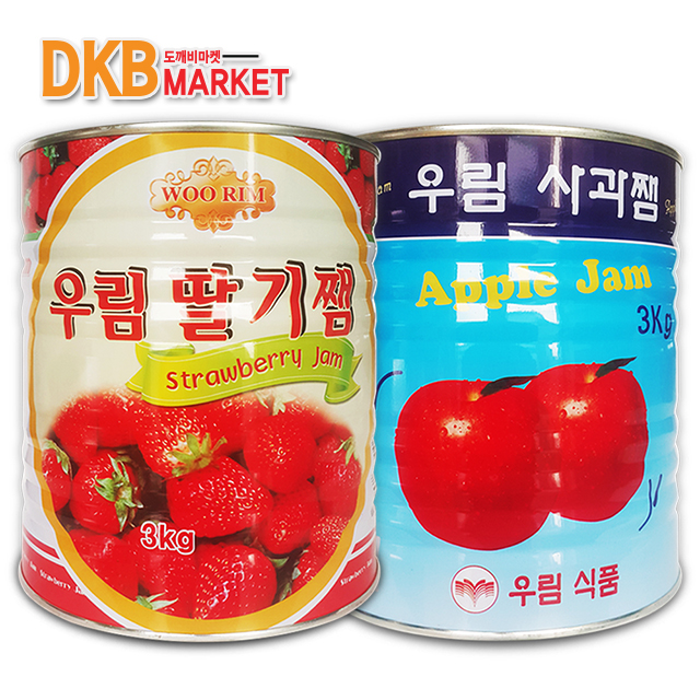 우림식품 사과쨈/딸기쨈 3kg : 도깨비마켓