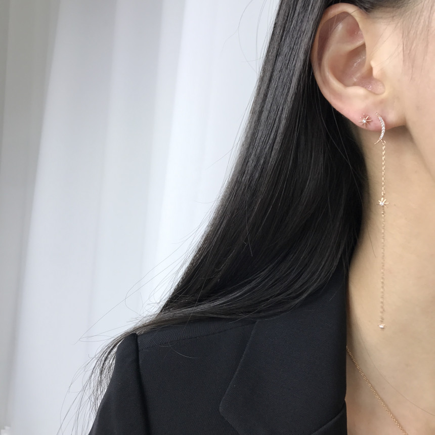 <b><p>silver 925 Sr fing High quality Drop Swavski</p></b><b><p>シルバー 925 ウンチム 高クオリティ ドロップ スワロフスキー ストーン イヤリング</p></b><br /><br /><p align='center'>