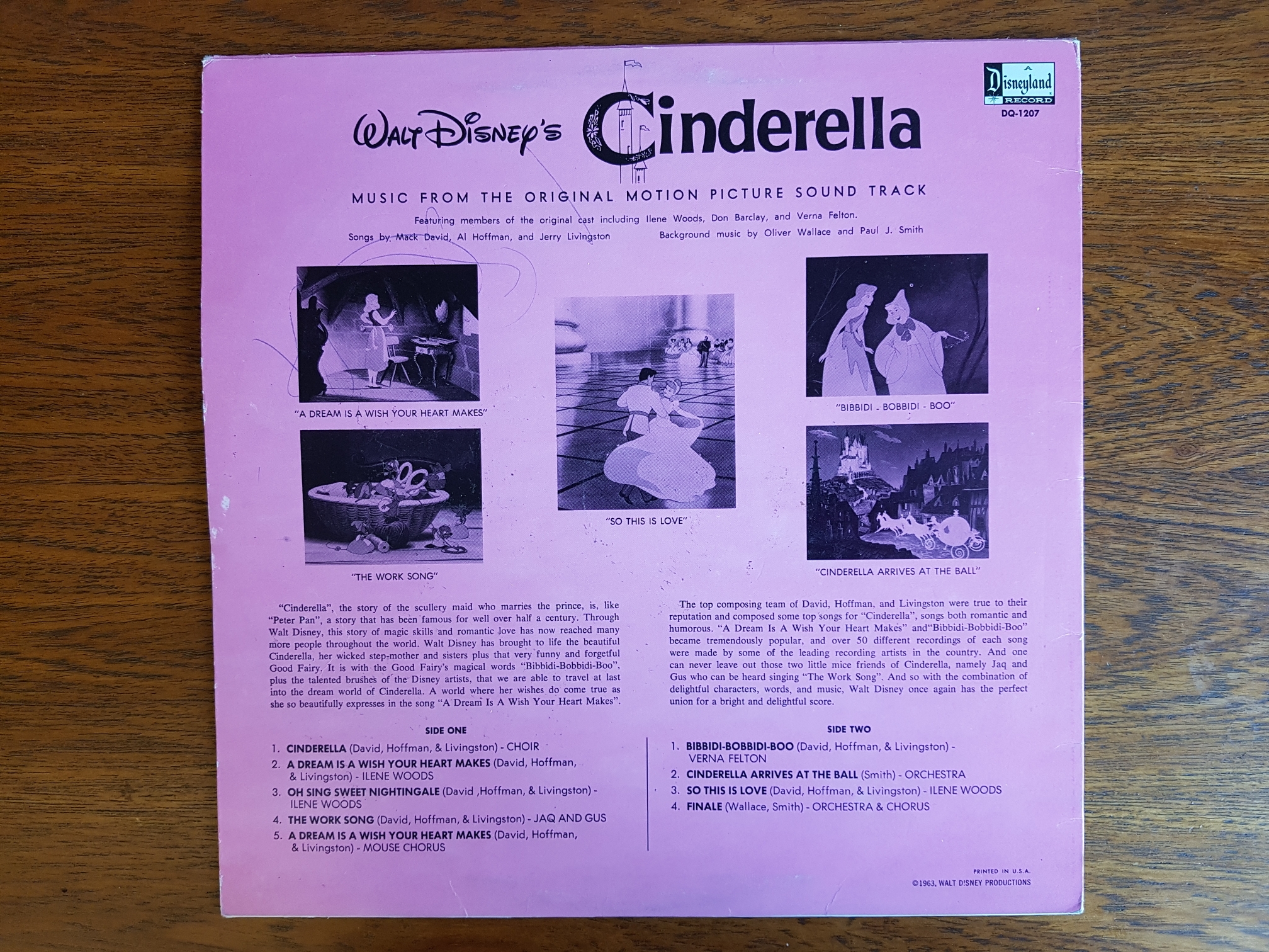 Walt Disney 1963 신데렐라 LP : GOODGOODS
