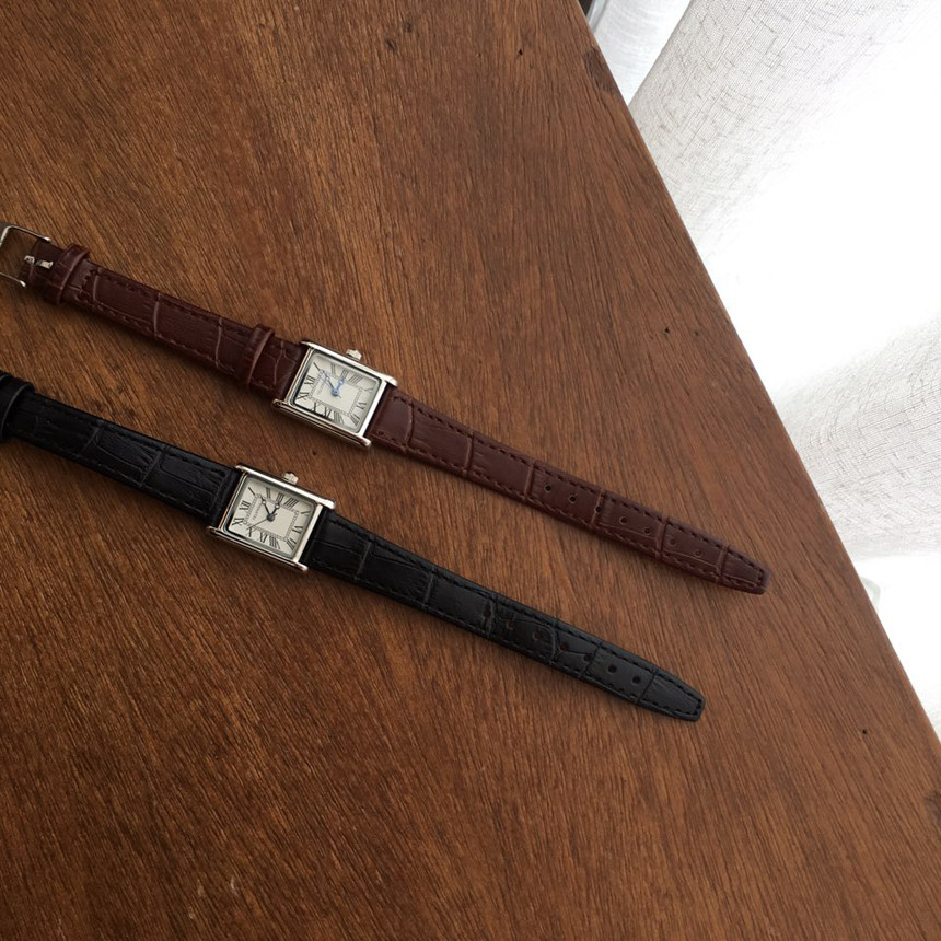 <b><p>silver Woman square Brown black leath wch</p></b><b><p>シルバー 女性 正方形 ブラウン ック レザー 腕時計 重 四季</p></b><br /><br /><p align='center'>