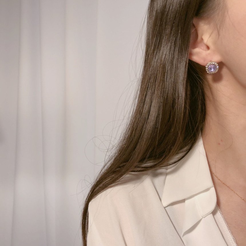 <b><p>Possible eaves 2018 Pantone trend color Viot</p></b><b><p>グィチ可能 2018年 パントン トレンド カラー バイオレット ドロップ イヤリング</p></b><br /><br /><p align='center'>