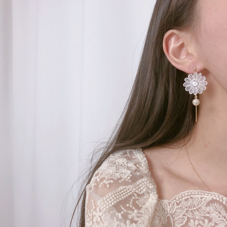 <b><p>Advanced ra earring Chiffon Dp flower sp</p></b><b><p>高級 レース イヤリング シフォン ドロップ フラワー 春 リボン 26種 おすすめ</p></b><br /><br /><p align='center'>