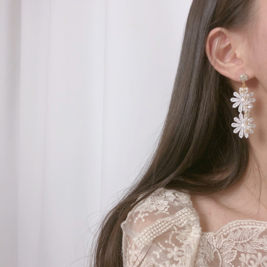 <b><p>Advanced ra earring Chiffon Dp flower sp</p></b><b><p>高級 レース イヤリング シフォン ドロップ フラワー 春 リボン 26種 おすすめ</p></b><br /><br /><p align='center'>
