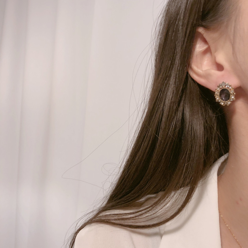 <b><p>Possible eaves 2018 Pantone trend color Viot</p></b><b><p>グィチ可能 2018年 パントン トレンド カラー バイオレット ドロップ イヤリング</p></b><br /><br /><p align='center'>