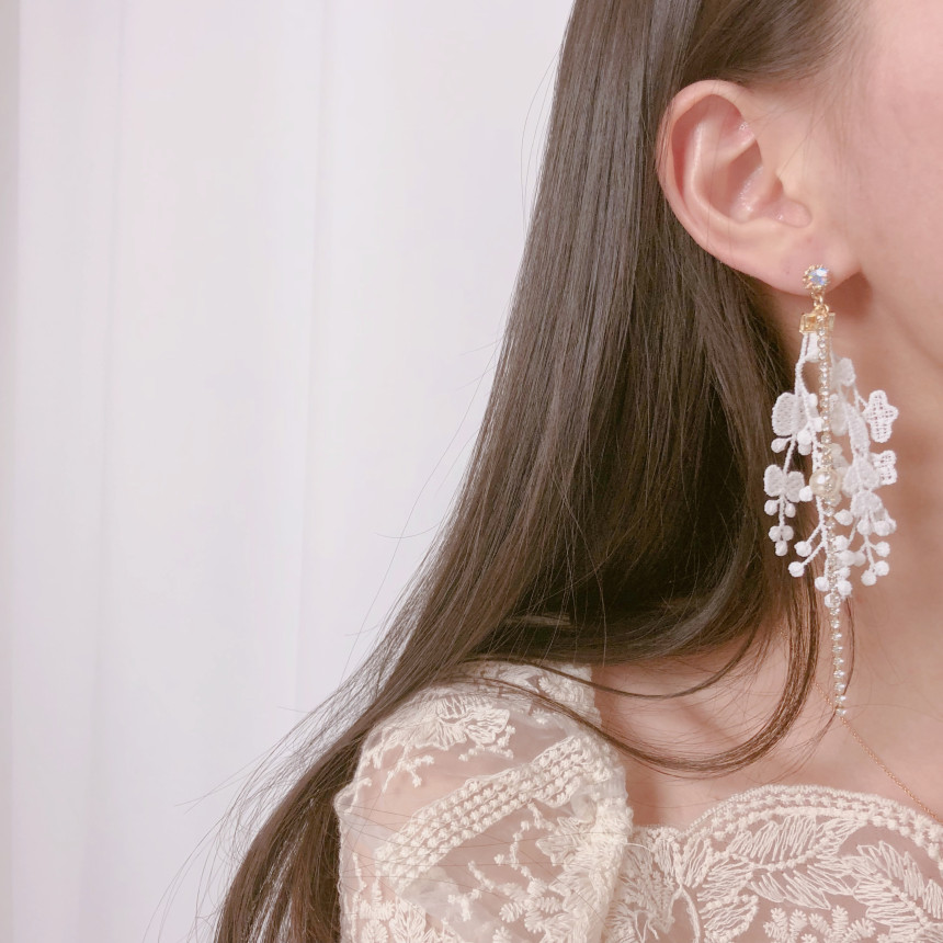 <b><p>Advanced ra earring Chiffon Dp flower sp</p></b><b><p>高級 レース イヤリング シフォン ドロップ フラワー 春 リボン 26種 おすすめ</p></b><br /><br /><p align='center'>