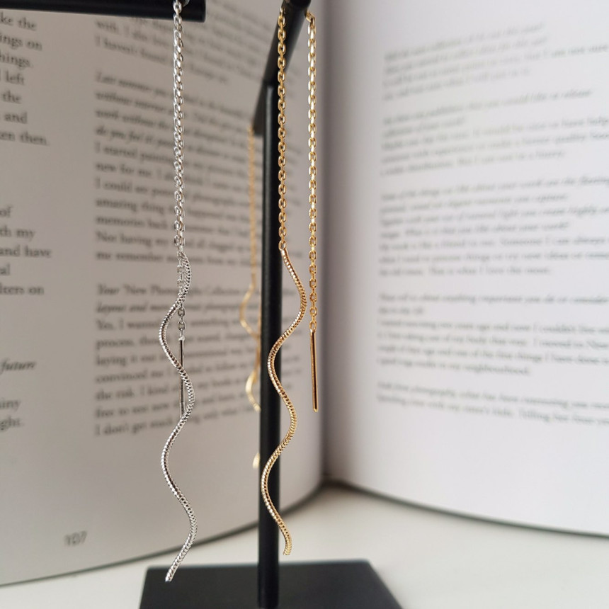 <b><p>Vander wave Mon Lg Drop Earrings Chic Feme</p></b><b><p>ベンダー ウェーブ モダン ロング ドロップイヤリ シック フェミニンな感性ムード</p></b><br /><br /><p align='center'>