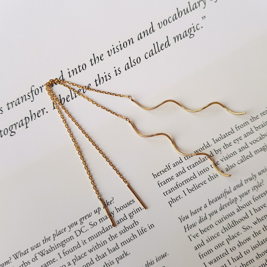 <b><p>Vander wave Mon Lg Drop Earrings Chic Feme</p></b><b><p>ベンダー ウェーブ モダン ロング ドロップイヤリ シック フェミニンな感性ムード</p></b><br /><br /><p align='center'>