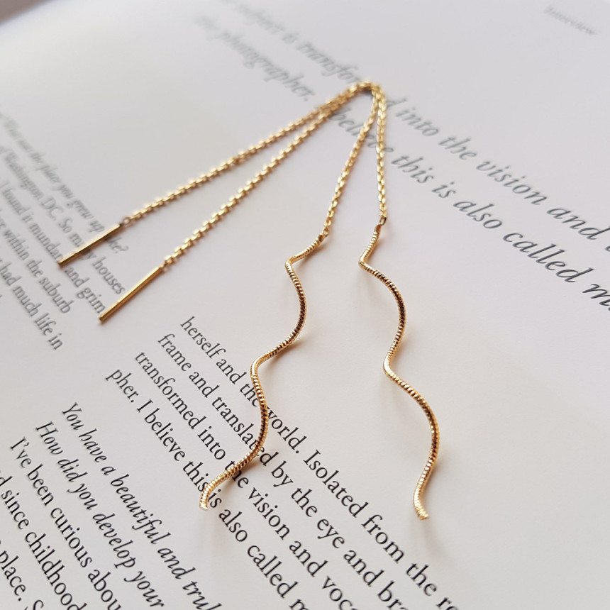 <b><p>Vander wave Mon Lg Drop Earrings Chic Feme</p></b><b><p>ベンダー ウェーブ モダン ロング ドロップイヤリ シック フェミニンな感性ムード</p></b><br /><br /><p align='center'>