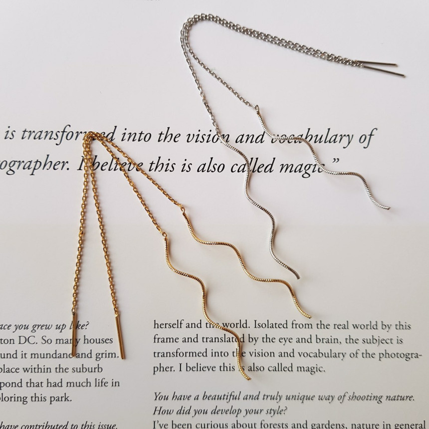 <b><p>Vander wave Mon Lg Drop Earrings Chic Feme</p></b><b><p>ベンダー ウェーブ モダン ロング ドロップイヤリ シック フェミニンな感性ムード</p></b><br /><br /><p align='center'>