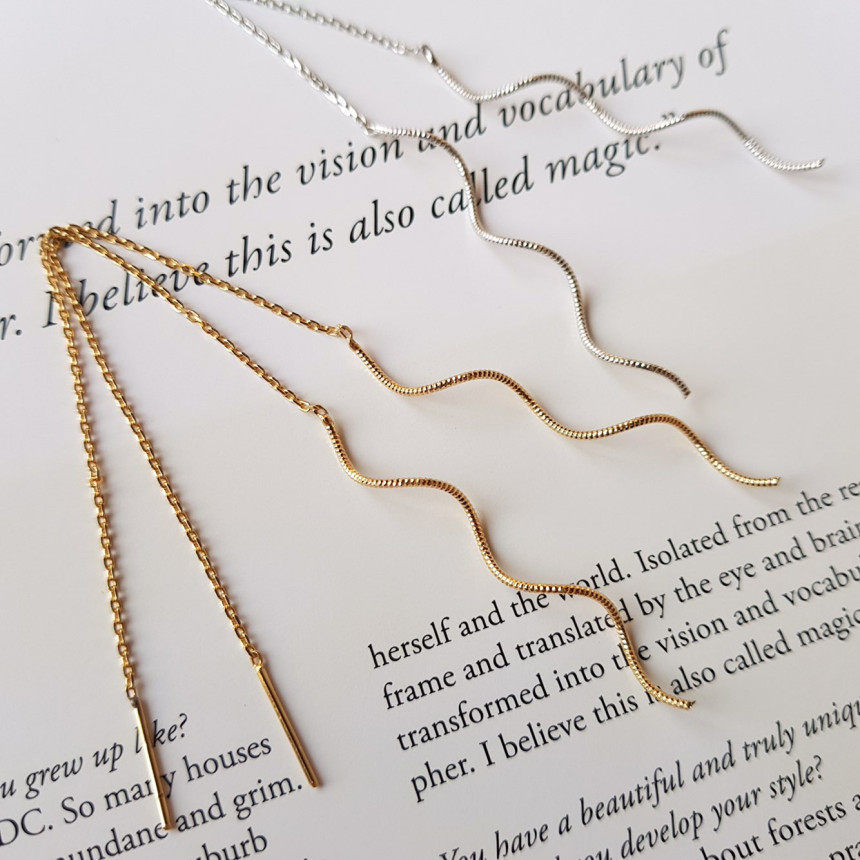 <b><p>Vander wave Mon Lg Drop Earrings Chic Feme</p></b><b><p>ベンダー ウェーブ モダン ロング ドロップイヤリ シック フェミニンな感性ムード</p></b><br /><br /><p align='center'>