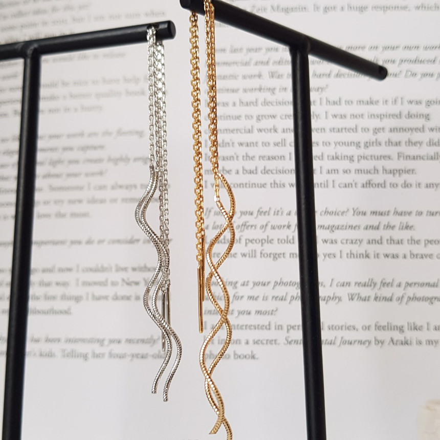 <b><p>Vander wave Mon Lg Drop Earrings Chic Feme</p></b><b><p>ベンダー ウェーブ モダン ロング ドロップイヤリ シック フェミニンな感性ムード</p></b><br /><br /><p align='center'>