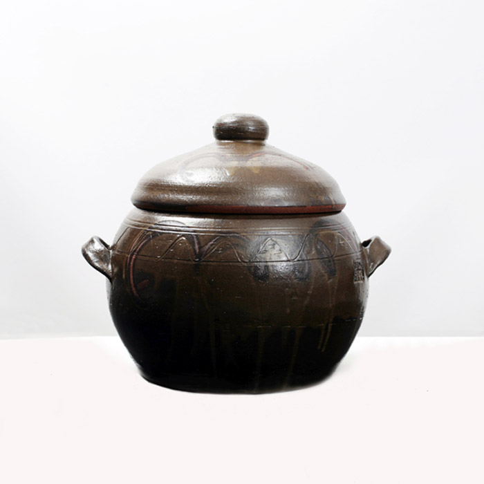 꼭지 전통 옹기 항아리 15kg 현관 소금항아리 옹기쌀독 : 비채