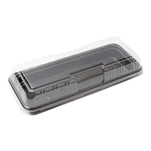 스시포장용기 김밥초밥 검정도시락 100개 : 더팩컴퍼니