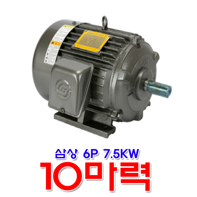 을지전기 삼상 6극 7.5KW 10마력 모터 유도전동기 6P 전폐형 TTH : 금광전업사