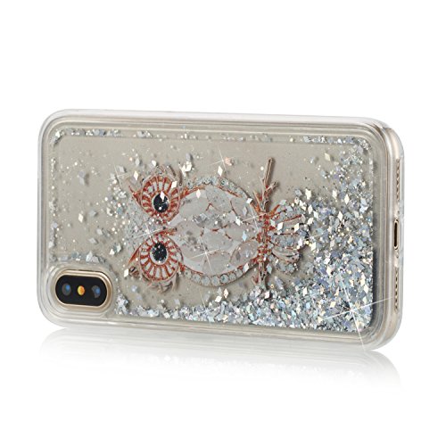 Urberry Iphone X Case Clear Gel Liquid Case Sparkle Love Heart Creative Design Flowing Liquid Case : shoppingUSA - 네이버쇼핑
