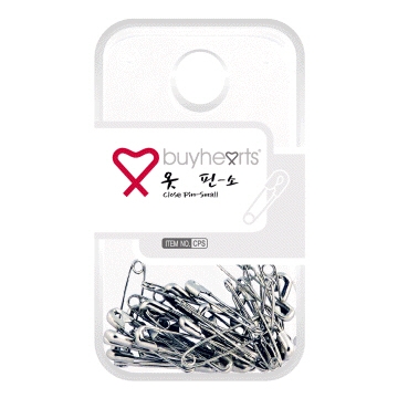 바이하츠  실버옷핀(소) / CPS   1통 36개 : SM오피스