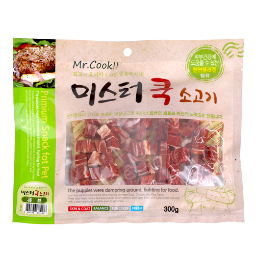 [1+1] 미스터쿡 대용량 사사미 강아지간식 300g 연어 스테이크 : 개밥왕