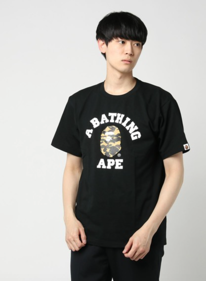 [BAPE] 로페카이 베이프 정품     베이프 1st카모  컬리지  반팔티셔츠 퍼스트카모 반팔티 : 도쿄앤샵