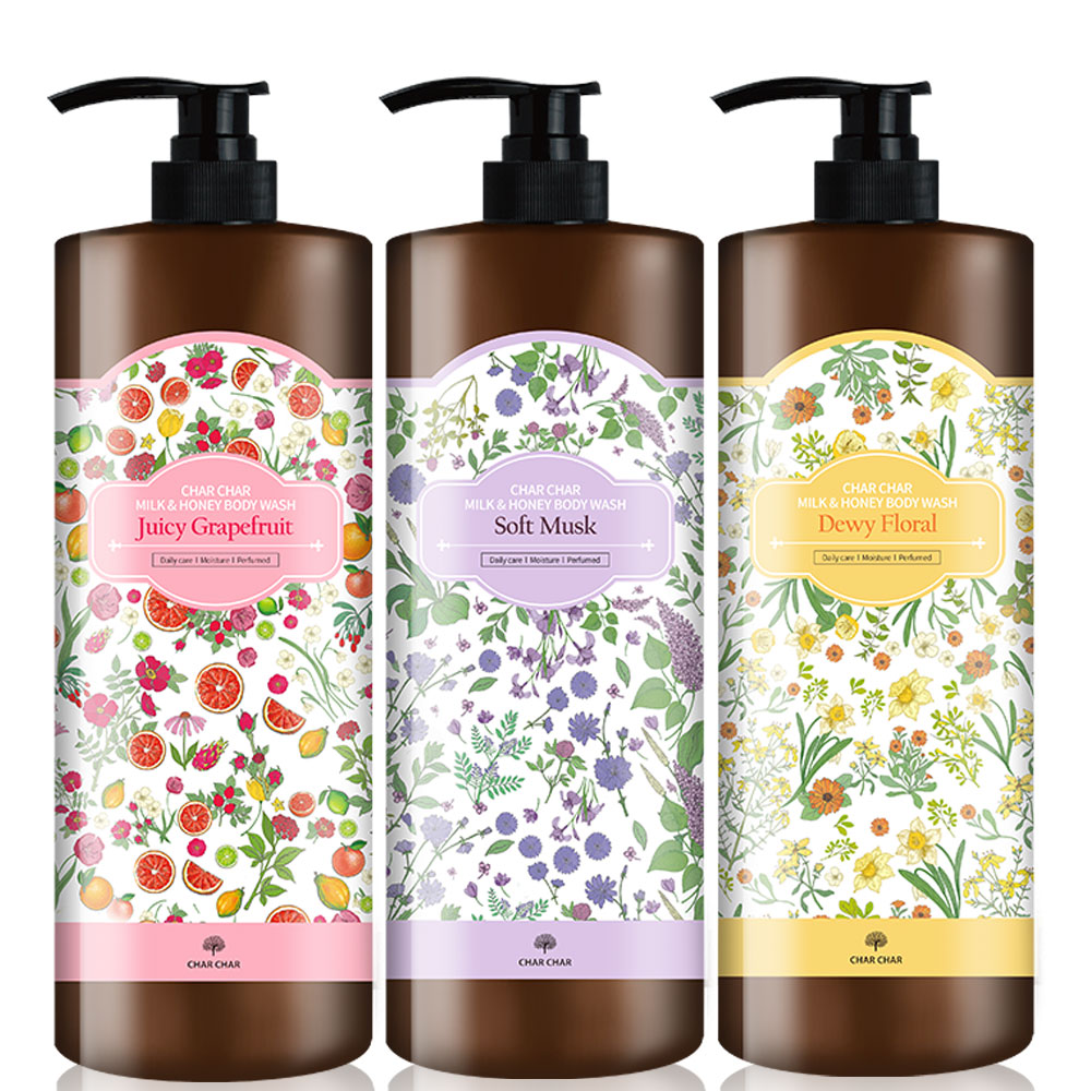 1+1 밀크앤허니 바디워시 3종 대용량 1500ml+1500ml : 스킨나래