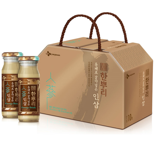 CJ 인삼 한뿌리 120ml x30병 /홍삼/흑삼/마/건강/음료 : H물류