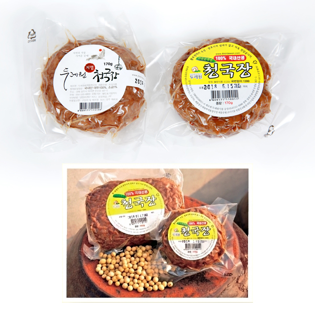 두레원 일반 / 저염 청국장 170g 430g  국산콩  찌게용청국장 : 상산촌
