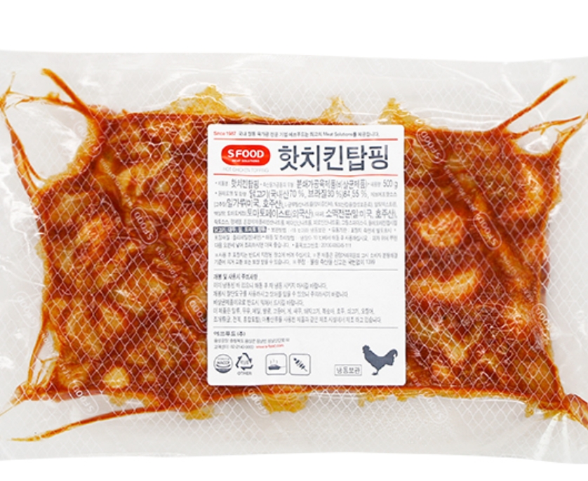 에스푸드 핫치킨토핑 500g : 파트너식품