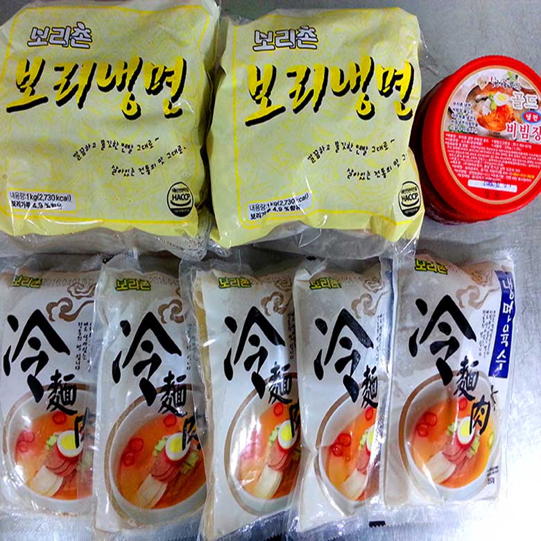 보리촌 냉면 보리 고급 냉면 물냉면 비빔냉면 육수 비빔장 10인분 밀키트 세트 : 보리촌푸드