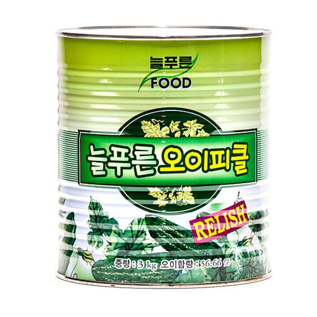 늘푸른 오이피클 렐리쉬3kg 1개 다진피클 : 달인식자재마트