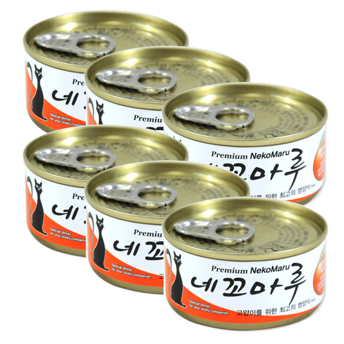 [무배] 네꼬마루 고양이 캔간식 80g x 24캔 선택 - 콤보 연어 닭고기 게살 치어 : 멍냥구멍가게