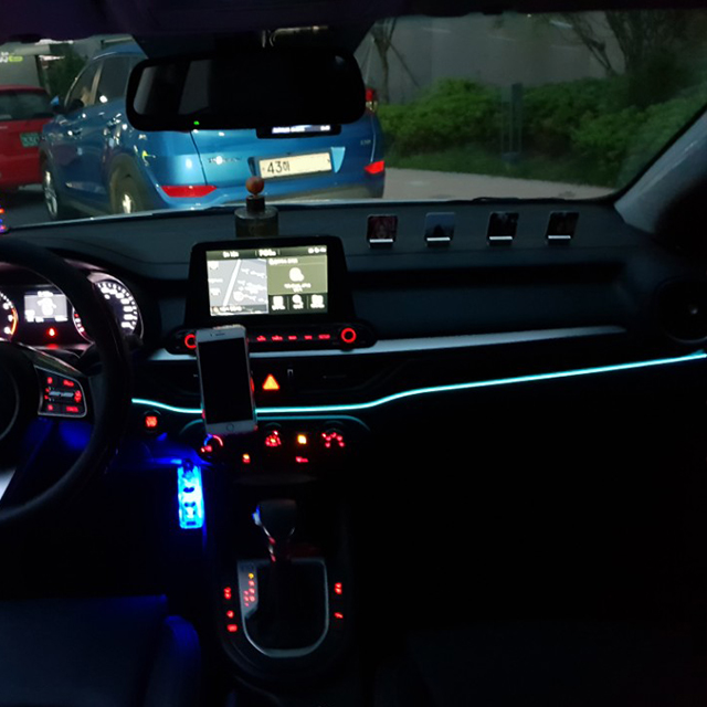 자동차 틈새 무드등 EL와이어 면발광LED : YV Motors