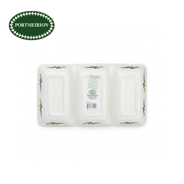 백화점 포트메리온 보타닉가든 직사각삼절 소 25cm 무늬랜덤 오브롱삼절 나눔접시 : 은지명품관