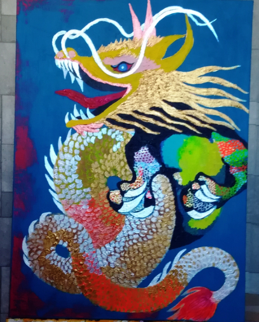 입신출세(등용문)황룡 그림/용그림/풍수에좋은/단한점구성판매 : 마다갤러리