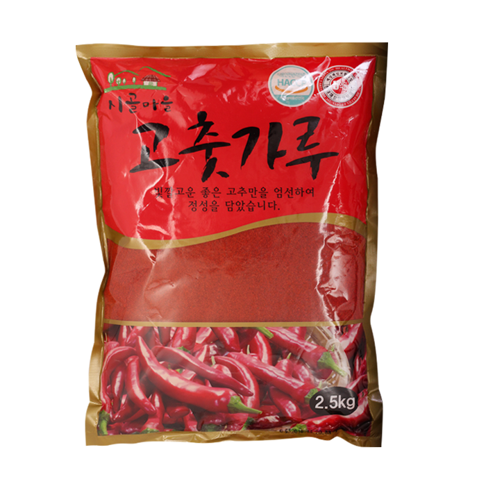 [고추가루] 지구식품 시골마을 고춧가루 (찜용, 중간입자) 2.5kg : 여유마켓