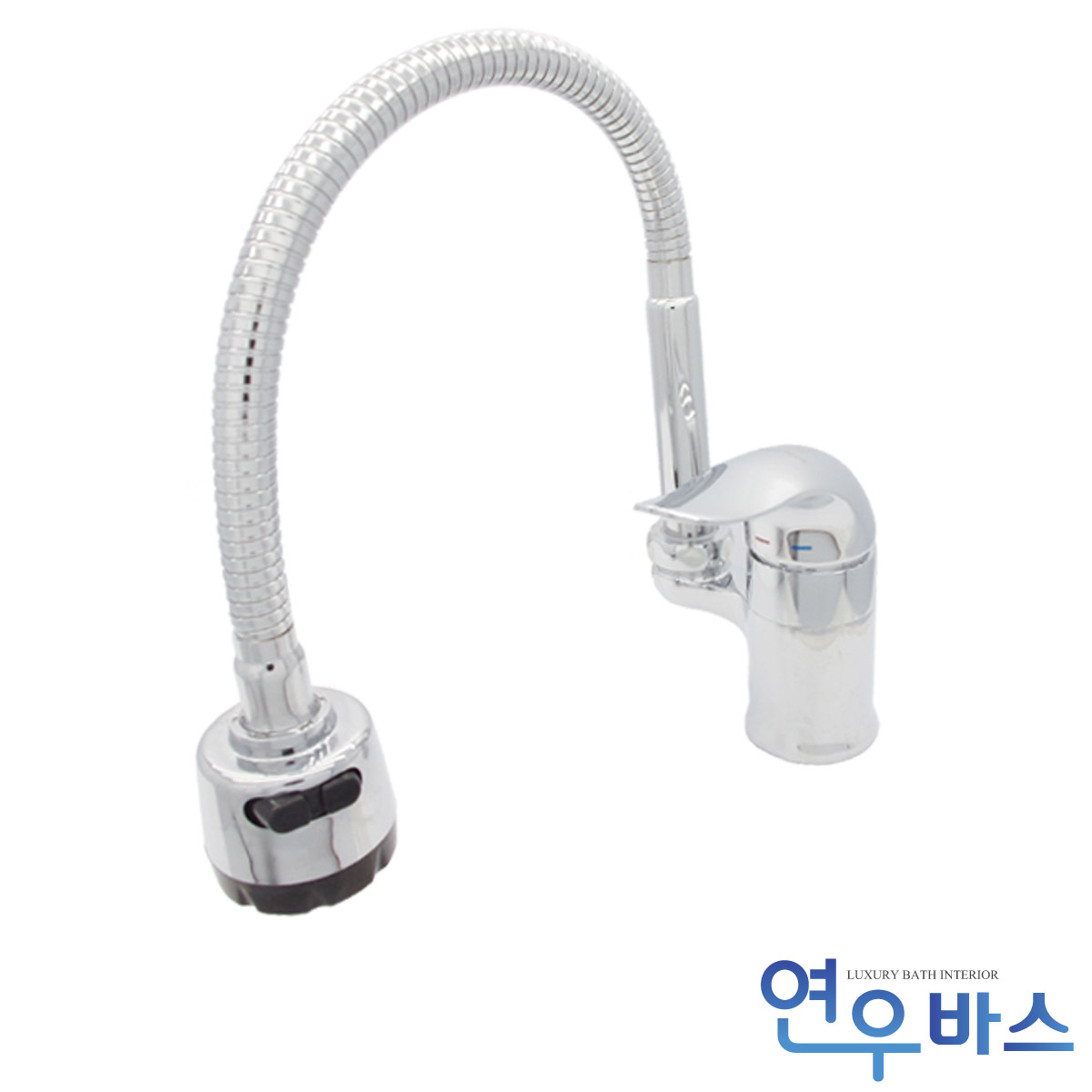 그린이엔지 KGR-445 원홀 코브라 싱크대 수도꼭지 자바라 그린ENG H003 욕실용품 샤워기헤드 인테리어 화장실 세면대 세면기 : 연우바스