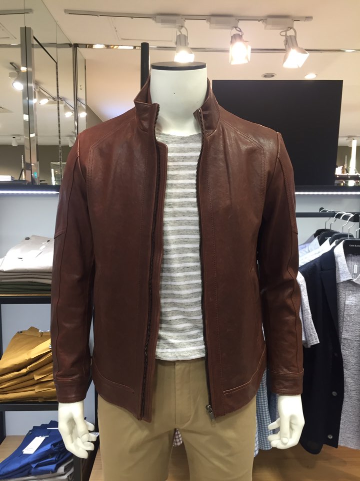 까르뜨블랑슈 남성 아트 블루종 레더 자켓 CMF7LU80BCBD : 까르뜨블랑슈