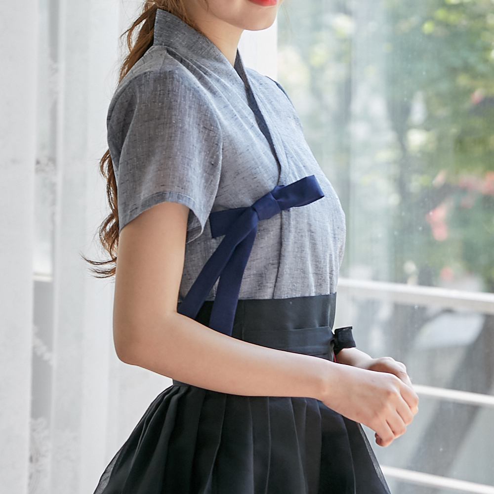 여름생활한복 순수 다크그레이 저고리 : 생활한복 실과바늘
