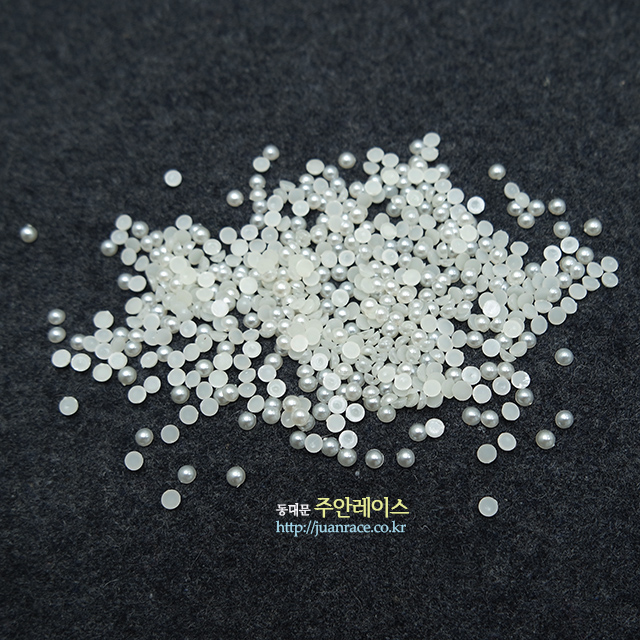 [기본 110개] 4mm 반진주 부자재 데코용 반진주아크릴장식 진주데코장식 비즈공예 데코덴 : 주안레이스
