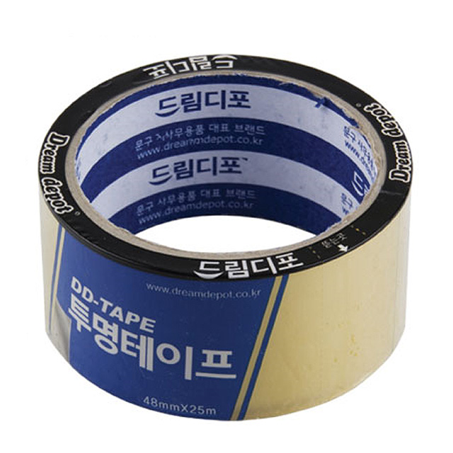 드림디포 투명테이프 48x25 (1개입) / 포장용테이프 : 문구1번지
