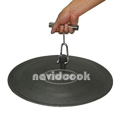 2097-왕솥뚜껑,가마솥뚜껑불판,2종택1,삼겹불판,원형삼겹판,집게별도,업소용 : 나비드쿡