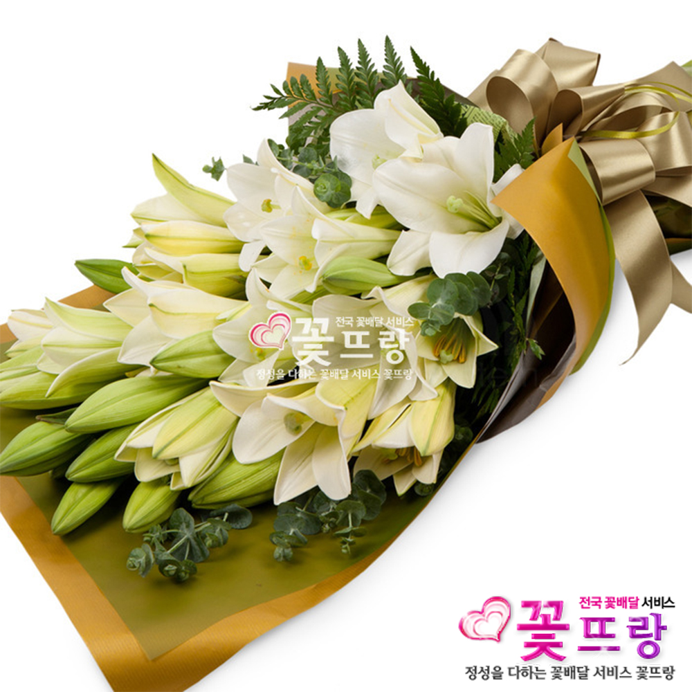 백합 꽃다발 생일/기념일/프로포즈/축하선물/꽃배달 : 꽃뜨랑