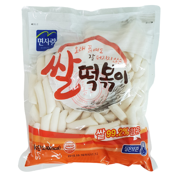면사랑 쌀떡볶이 1kg/쌀떡/떡볶이재료/떡볶이떡 : 통큰식자재마트