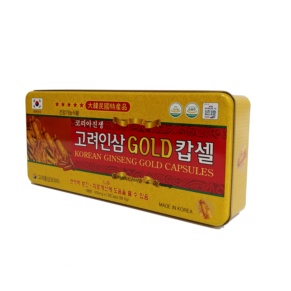 인삼캅셀 인삼캡슐 고려인삼골드캡슐 진생캡슐 830mg x 120caps(99.6g) : 성보약초인삼사